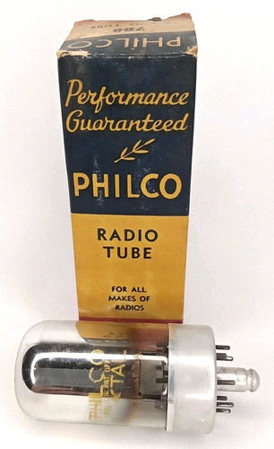 Antique 1940s radio tube with - antique,