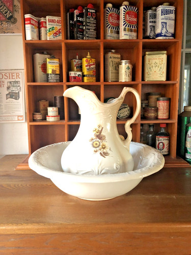 Ironstone water pitcher wash - ironstone,