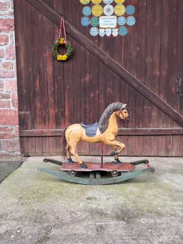 Antique rocking horse - horse, circa