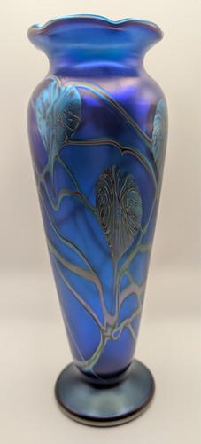 Early okra glass iridescent - okra,