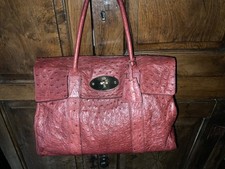 Mulberry Bayswater Ostrich Leather Tote - Gorgeous Raspberry colour! RARE!