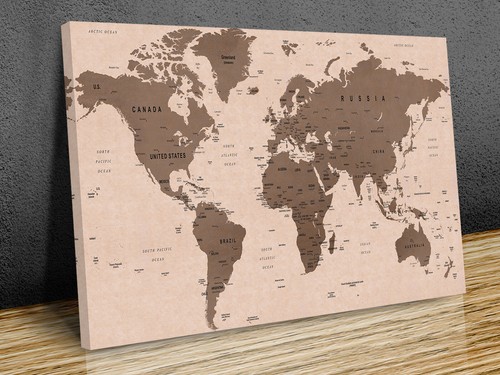 Classic world map - map, countries