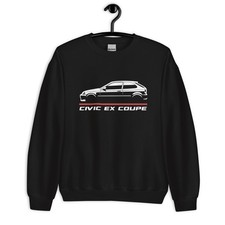 Premium Sweatshirt For Civic EX Coupe 1998 Car Owners Birthday Gift