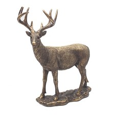 Large Stag Ornament Bronze Colour Resin Deer Gift LP72473