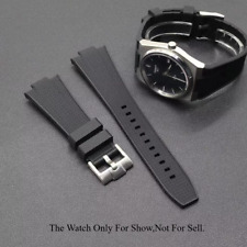 For Tissot PRX 40mm Powermatic 80 Silicone 12mm Black Rubber Watch Band Strap