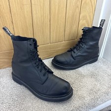 Dr Martens 1460 Doc Pascal Black Mono Soft Leather Ankle Boots Size UK 7 EU 41
