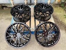 18 Inch 5x112 Audi RS4C XT3 Style GLOSS BLACK Wheels: Fits For A3 S3 A4 A6 NEW