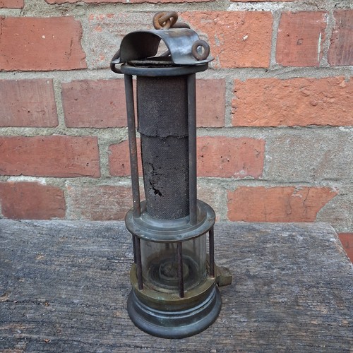 Brass miner safety lamp - brass, miner’s