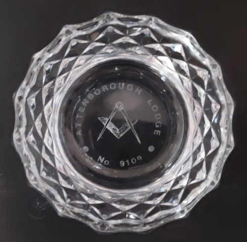 Small engraved masonic crystal - masonic,