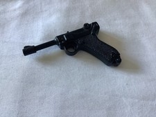 Action Man Luger Style Black Plastic Gun Toy See Size In Pictures 
