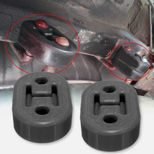 2Pcs Black Red Polyurethane Car Exhaust Muffler Hangers Mount Bracket Universal