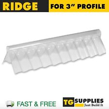 Clear PVC Ridge Cap For 3″ Corrugated Profile Roofing Sheets Apex Roof Ridge