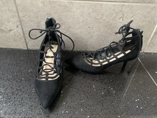 BNWT Black Caged Kitten Heel by Zara