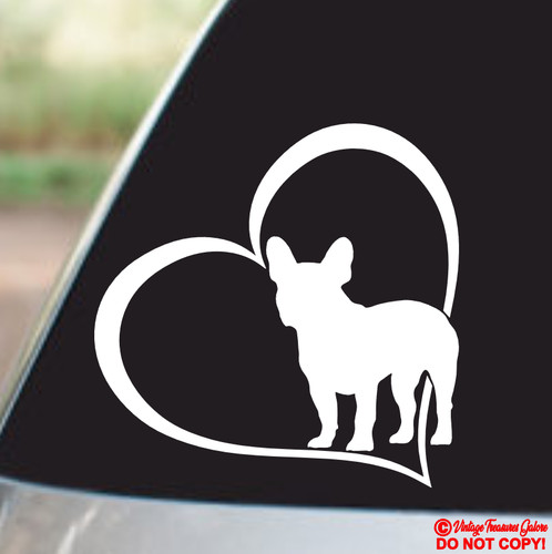 French bulldog heart - french,
