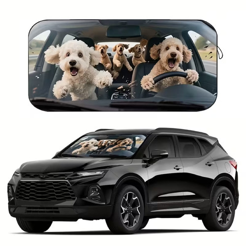 Puppy car windshield sun shade - sun,