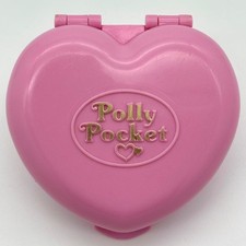 Vintage 1989 Bluebird Polly Pocket Country Cottage Pink Heart **Compact Only**
