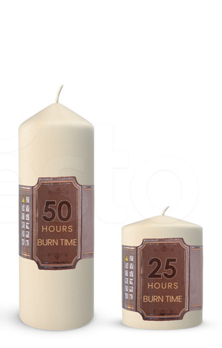 Round pillar candles ivory - pillar,