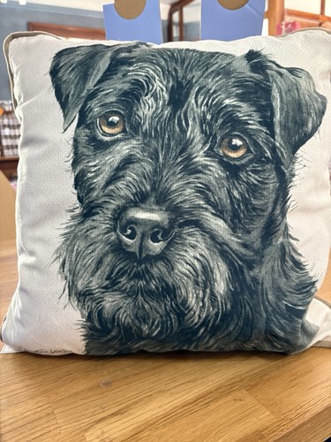 Patterdale terrier cushion - terrier,