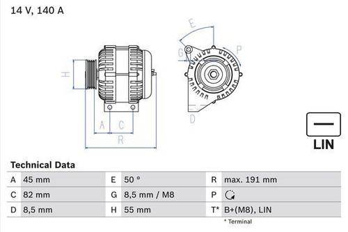 Bosch alternator for volvo - alternator,