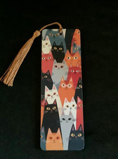 Cat Wooden Bookmark /
