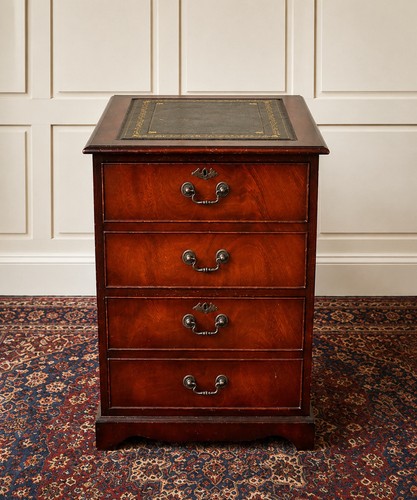 Mahogany two drawer filing - two,