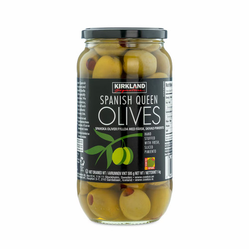 Gordal olives stuffed with - with, red