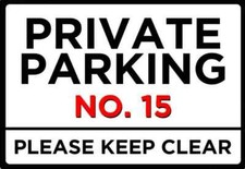 Custom PRIVATE PARKING Metal