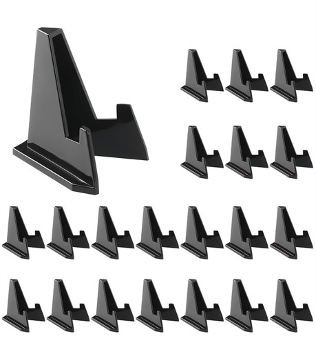 20pcs black acrylic - black, easel