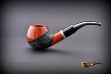 HAND MADE WOODEN SMOKING PIPE for TOBACCO  PEAR  no 67  Rustic Teak  + Filter