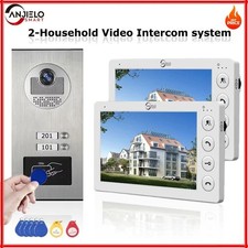 Video Apartment Intercom System,2unit Intercom Entry System,7 inch Monitor Wired