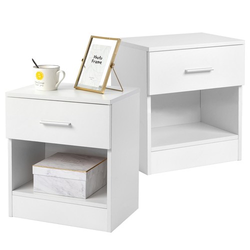 2pcs compact nightstand pair - 2pcs,