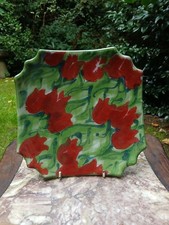 DARTINGTON POTTERY TULIP PATTERN PLATE BY JANICE TCHALENCKO