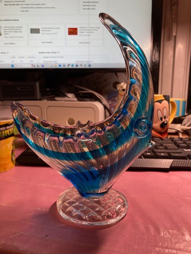 Murano art glass fish - bowl, or