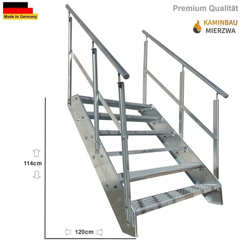 Premium steel stair steps - 6,