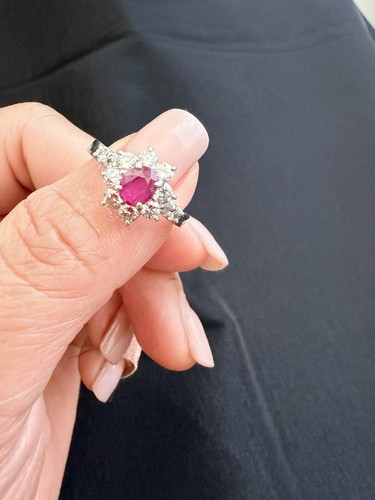 Ruby diamond ring myanmar - ruby,