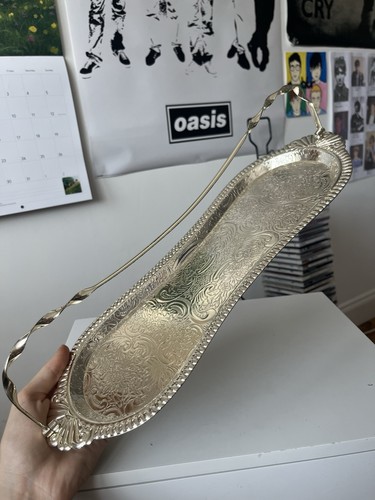 Vintage long silver ornate - vintage,
