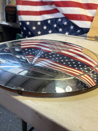 Vintage round convex mirror - convex,