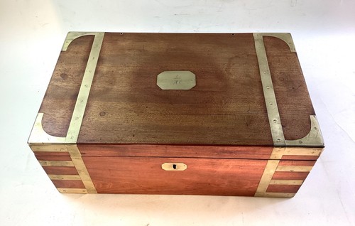 Antique hardwood campaign lap - hardwood,