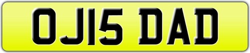 Dad number plate oj15 - number,