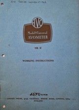 AVO Model 8 MK 11 Universal Avometer 'Working Instructions Manual