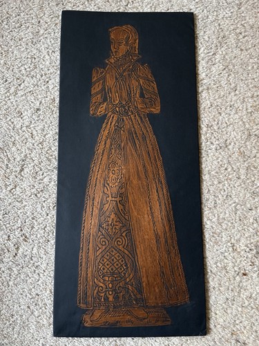 Brass rubbing paper plate - brass,