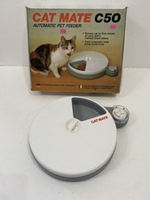 Cat Mate C50 Automatic Pet Feeder Two Icepacks 5 Bowl Compartment Timer Holiday