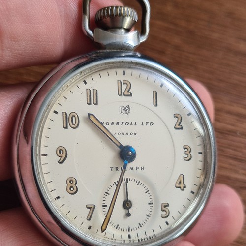 Vintage metal ingersoll pocket - vintage,