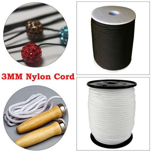 3mm white black - 3mm, cord