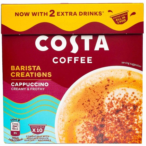 Cappuccino costa coffee pods - costa,