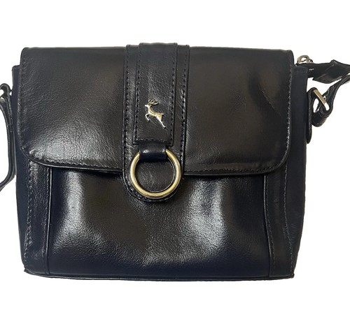 Ashwood navy leather crossbody - navy,