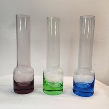 MCM Shot Glasses Set of 3 Cordial Shot Glasses Test Tube Color Bottom VTG