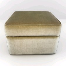 Vintage Footstool Pouffe Green