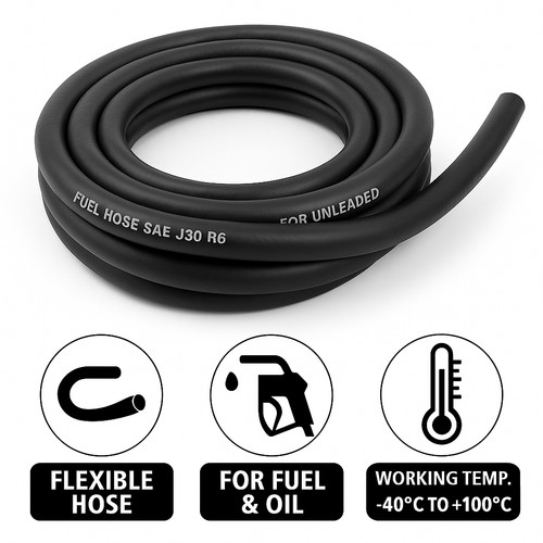Rubber reinforced fuel - reinforced, hose