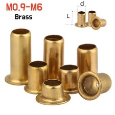 Brass Hollow Rivets,Copper Long Eyelet Rivet M0.9M1.3M1.5M1.7M2M2.3M2.5M3M4M5M6
